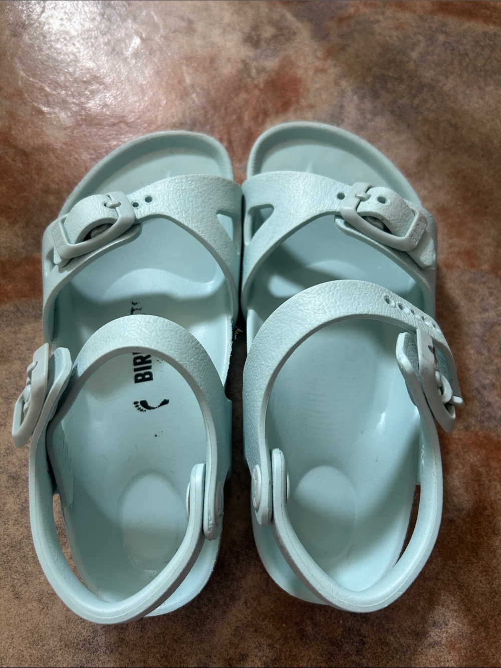 Birkenstock Kids Light Mint Adjustable Buckle Sandals